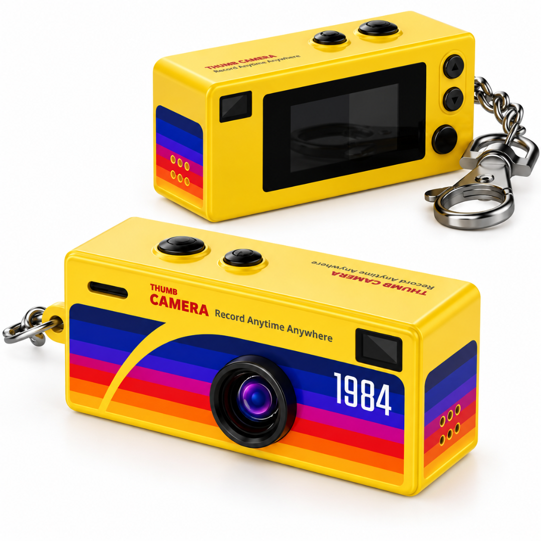 Mini Keychain Camera 1080P with Screen and Flash