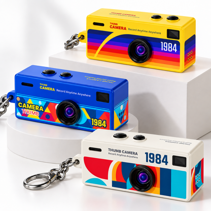 Mini Keychain Camera 1080P with Screen and Flash